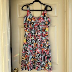 Tango Mango Fitted Cha Cha Ruffle Dress. small.